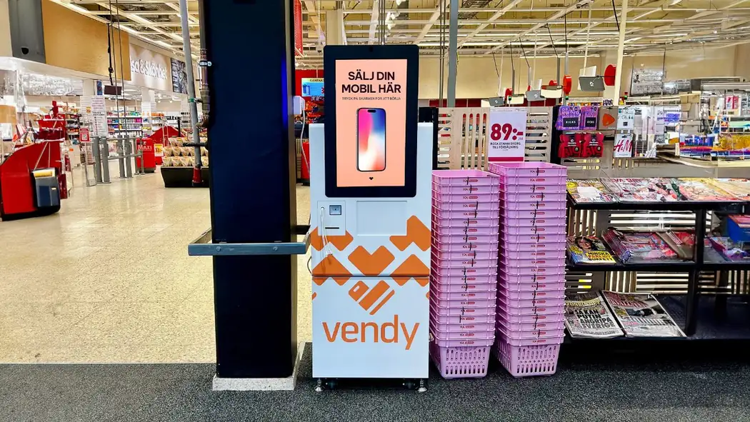 Vendy-kiosk i en ICA Maxi-butik